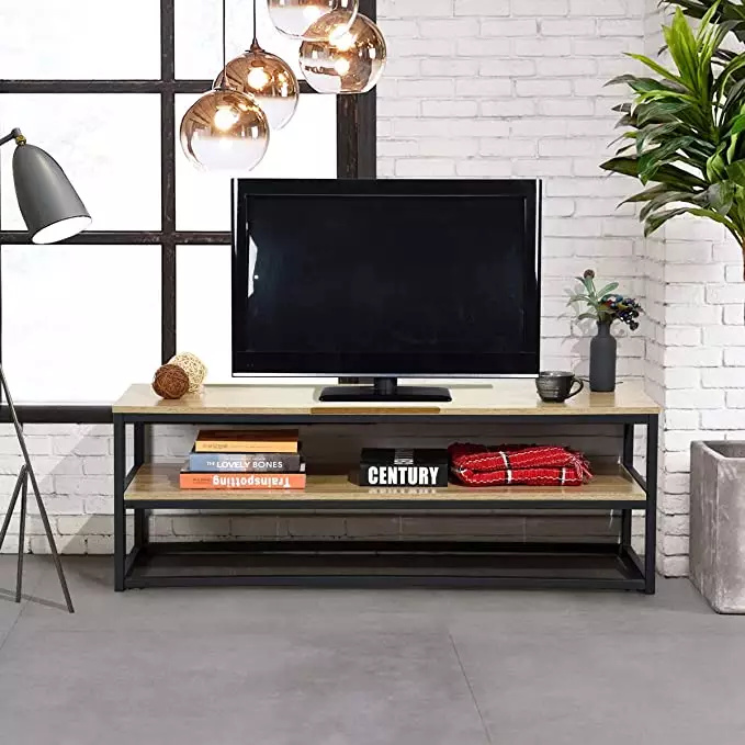 El marco metálico de la serie de los muebles de la sala de estar de MG13F moderó el gabinete de cristal de la TV