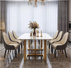 European Style rectangular dining table set Marble Dining Room Furniture