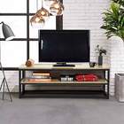 Nordic Tempered Glass Entertainment Unit Table 0.49m3 OEM service