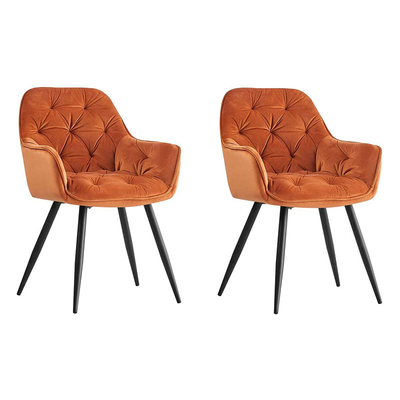 Pierna del oro de la silla de la franela del diseño moderno que cena la silla para la oficina y el hogar