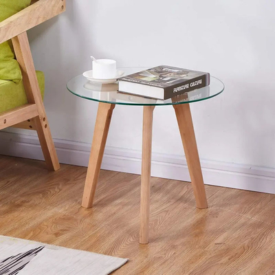 Mesa redonda del vidrio a juego exquisito de cristal moderno adaptable de la mesa de centro